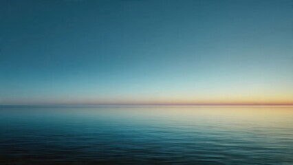 Obraz premium Calm Ocean Horizon at Sunset