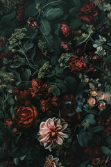 Dramatic and elegant botanical composition for design and decoration.