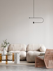 Modern Minimalist Living Room Interior &ndash; 3D Render