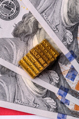 Gold bars or ingots as a tool for balance, financial investment, and savings. Gold bars or ingots