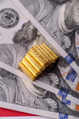 Gold bars or ingots as a tool for balance, financial investment, and savings. Gold bars or ingots