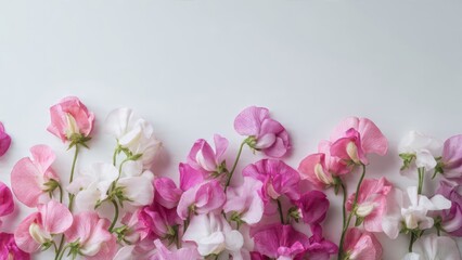 Sweet Pea Flowers Border