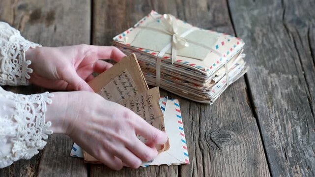 A woman looks through the contents of romantic letters and remembers a former love.