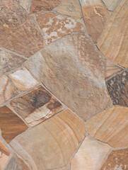 Close up of a flagstone patio
