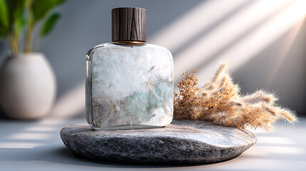 Low Poly Geometric Wolf in Snowy Forest - Digital Art with Glowing Elements - Abstract Wildlife Concept