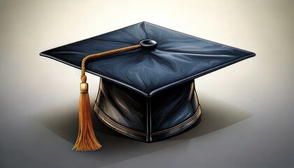 Graduation cap with tassel, symbolizing academic achievement and educational success.