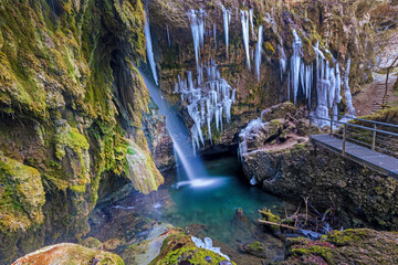Hinanger Wasserf&auml;lle - Allg&auml;u - Eis - Winter - Frost - Felsen