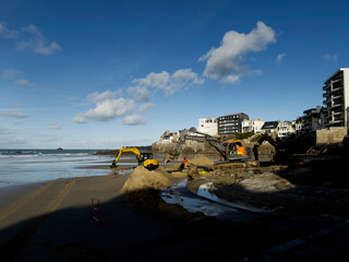 Saint-Malo - chantier sur la digue