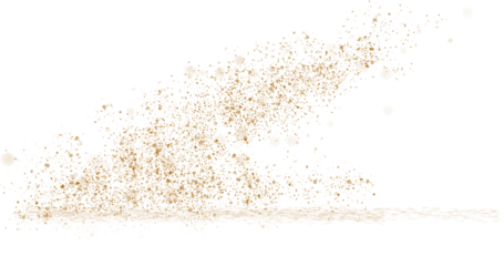 Dust and sand clouds on transparent background. Realistic dust clouds. Brown crumbly ground smoke effect, environmental pollution.	