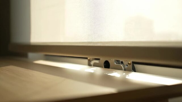 Close-up of a steampunk camera toy featuring gears in front of a window, sunlight, desktop, indoors.