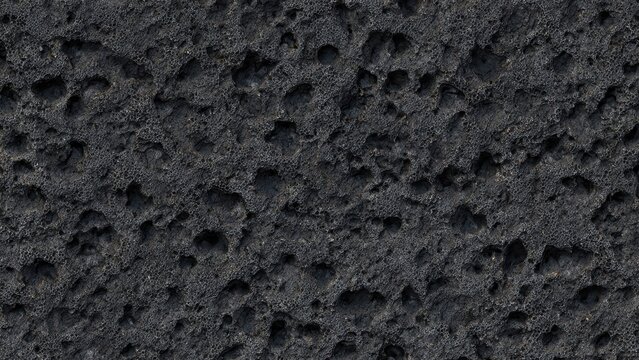 Porous Black Rock Texture