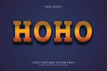 Golden Embossed HOHO Text Effect