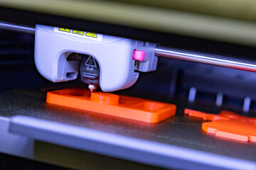 Russia. Saint-Petersburg. The process of 3D printing the product.