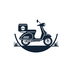 Fototapeta premium Delivery Scooter Icon Vehicle Transport Service Business