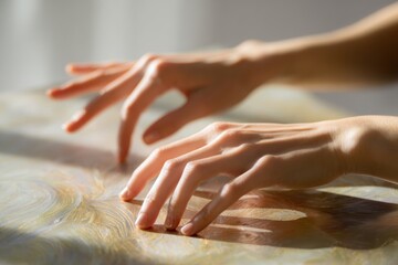 Human Hands Exploring Organic Curves And Natural Flow