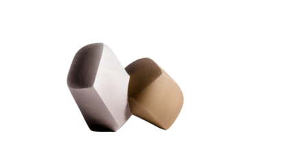 Geometric shapes on transparent background