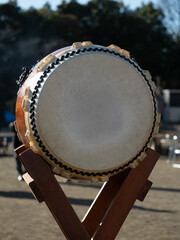 Tokyo,Japan - January 10, 2026: Japanese drum or wadaiko, one of the percussion instruments
