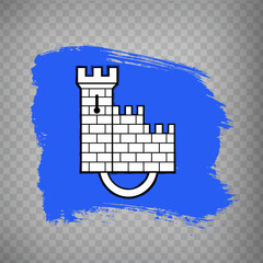 Flag Fribourg is capital of Canton Fribourg brush strokes. Flag of  Fribourg on transparent background for your web site design, app, UI. Switzerland. EPS10.