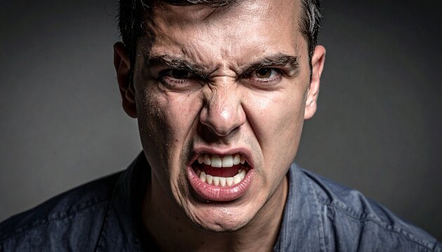 angry man screaming