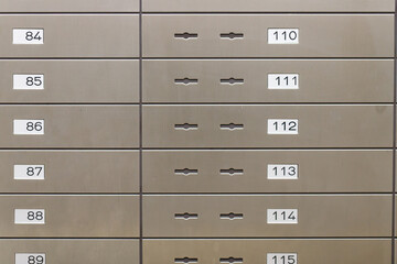 Metal safety deposit boxes with multiple lock mechanisms