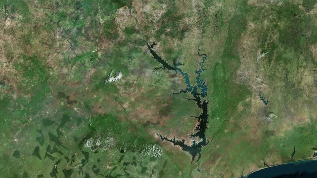 Lake Volta Map Animation Zoom In