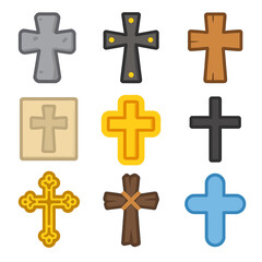 Obraz premium Diverse cross designs highlighting spiritual and cultural symbolism
