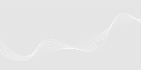 Futuristic gray white abstract background. shining wave lines pattern for banner, wallpaper, cover. Vector illustration.eps10