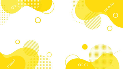 Naklejka premium abstract yellow background with fluid liquid shapes and minimal geometric patterns for modern graphic design projects branding and presentations