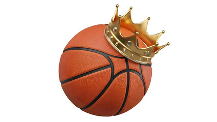 Basketball with Golden Crown on Top.