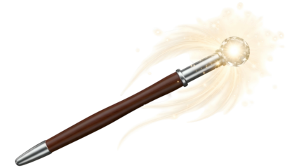 Magic Wand with Crystal Ball Tip.