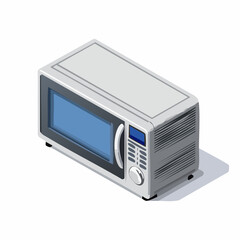 Obraz premium Microwave oven appliance for heating and cooking food in kitchen 