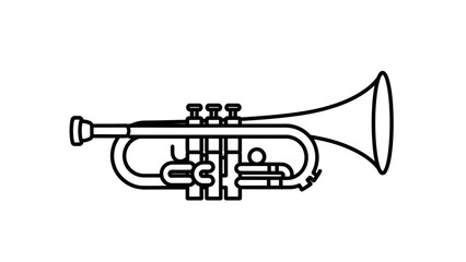 Brass Trumpet Musical Instrument Closeup.