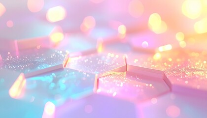 hexagon 3d pattern background with gradient pastel color