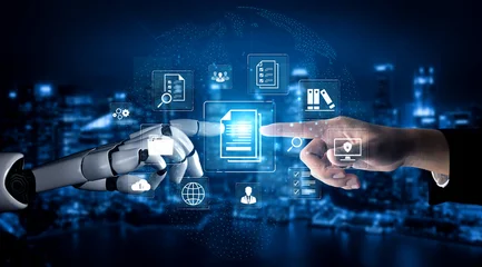 Fotobehang Sportwinkel An AI-powered platform for corporate document management. This smart system provides intelligent file organization, secure storage, and automated compliance checks for business records. Fermion  © InfiniteFlow