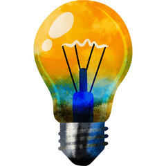 Watercolor Light Bulb Illustration