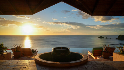 Restaurant sunset views