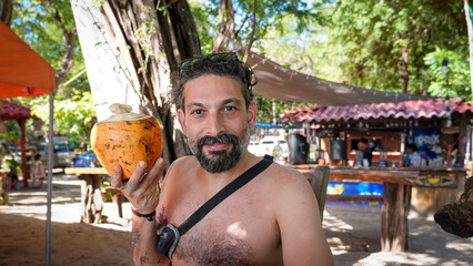 young man on the beach