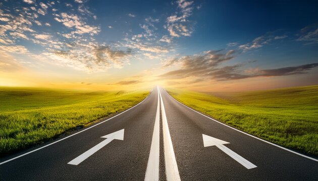 A Conceptual Crossroads Splitting In Two Directions Symbolic Path Choice