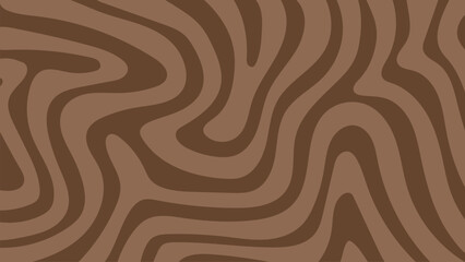 Brown Wood Texture Background with Organic Wavy Pattern.Vector Illustration