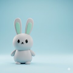 Fototapeta premium Cute 3D Animal Characters Collection in Minimal Pastel Style