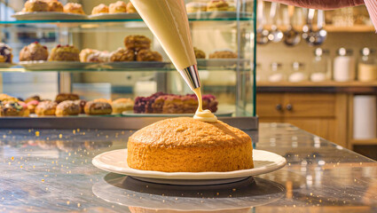 bakery, cake with frosting