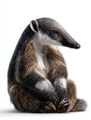 Obraz premium A small brown and white animal with a black nose