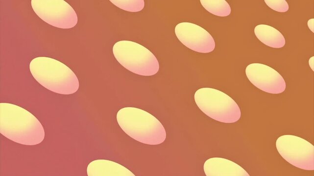 Vibrant gradient ovals on warm background in dynamic motion