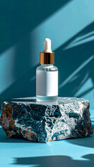 Facial oil on granite slab