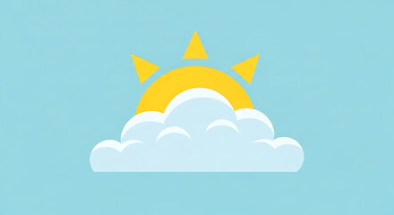 Sun behind a white cloud.