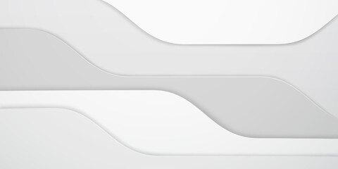 A minimalist illustration featuring a white wavy abstract background with subtle shadows and soft, curved lines.