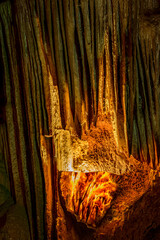 Cave formations deep in a mountainside near Tucson Arizona