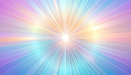 Vibrant multicolor sunburst with radiant lines and gradient background
