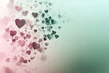 Delicate Heart Shape Patterns in Soft Colors for Romantic or Love-Themed Projects