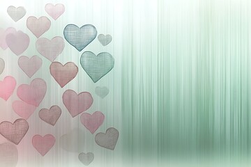Soft Pastel Hearts on a Gradient Background for Romantic and Love-Themed Designs